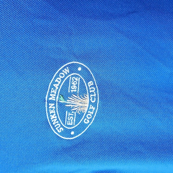 Men's Nike Golf Nike fit dry royal blue polo Sunken Meadow Golf Club - Picture 4 of 6